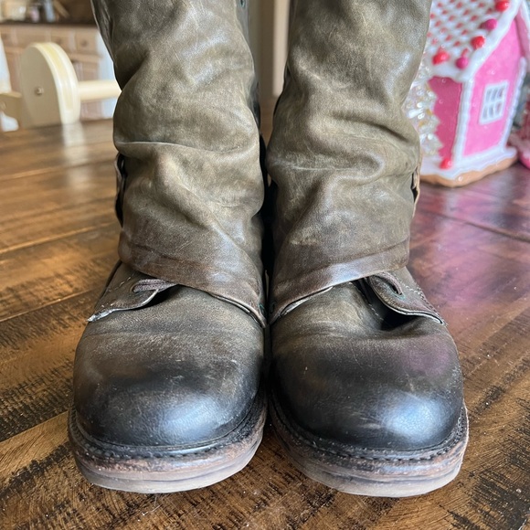 A.S. 98 Olive Leather boots - Picture 3 of 9